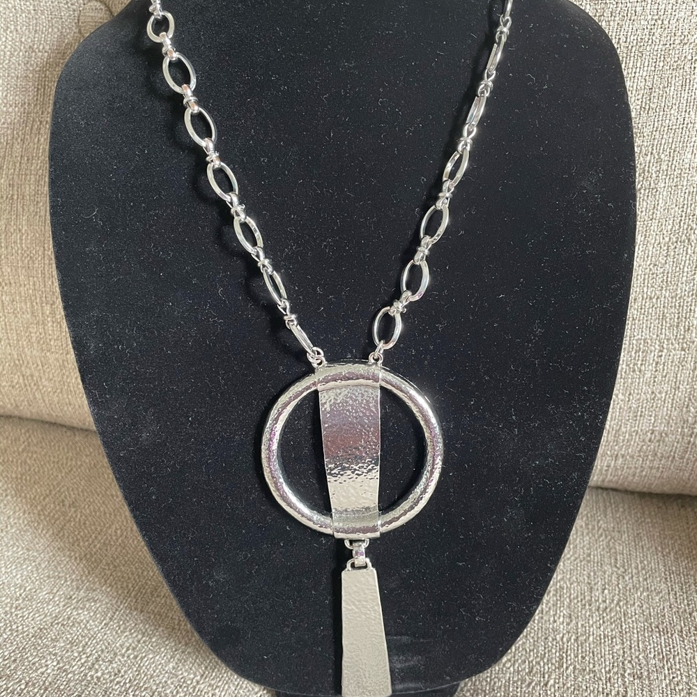 Chico’s hammered medallion necklace